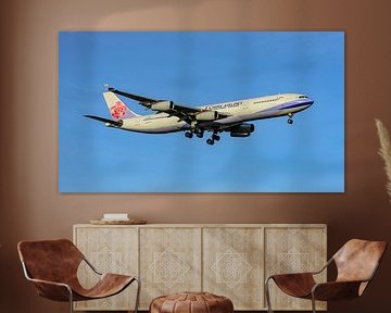 Atterrissage de l'Airbus A340-300 de China Airlines.