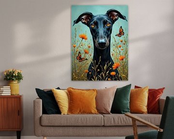 The silent Grace of the Galgo II by Betty Maria Digital Art