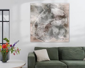 Abstrakte organische Formen in neutralen Farben von Abstrakte minimalistische Kunst