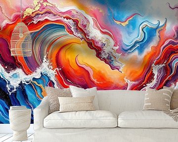 Meer, Welle, Abstrakte Malerei, Expressionismus