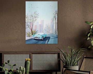 Classic convertible in pastel colours by Lauren Wilde