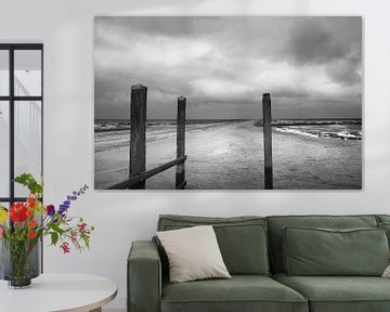 De haven van Noordpolderzijl (zwart/wit) van Bo Scheeringa Photography