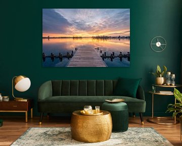 Sonnenuntergang Bergse Voorplas von Esther Lievers