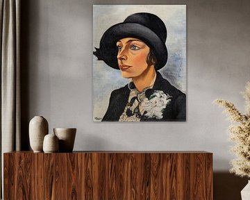 Charley Toorop, Lady with black hat, 1928 by Atelier Liesjes