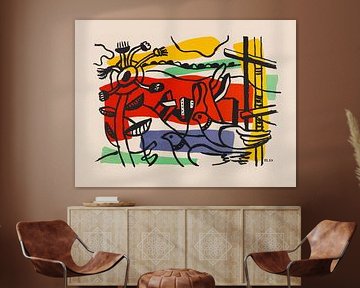 Fernand Léger, Compositie met twee vogels, 1954 2