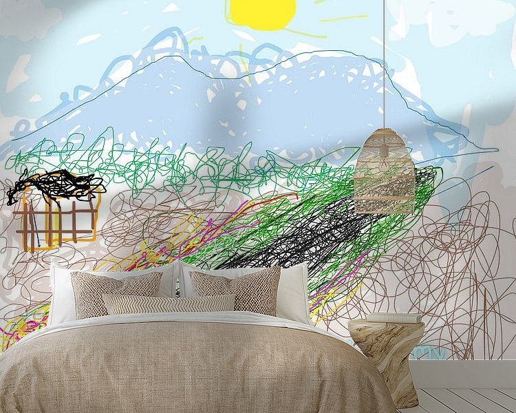 Voorbeeld van het werk in een kamer