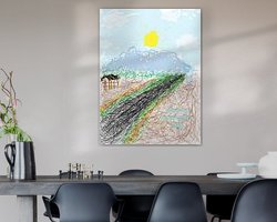 Voorbeeld van het werk in een kamer