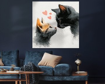 Kätzchen Aquarell von Preet Lambon