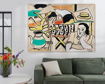 Fernand Léger, Een bruine vrouw en een gele plant, 1949