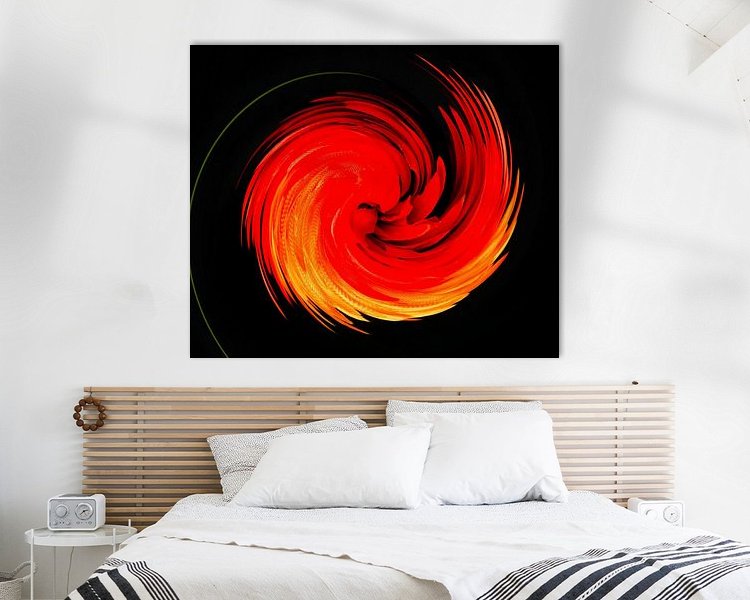 Voorbeeld van het werk in een kamer