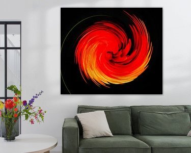 Voorbeeld van het werk in een kamer