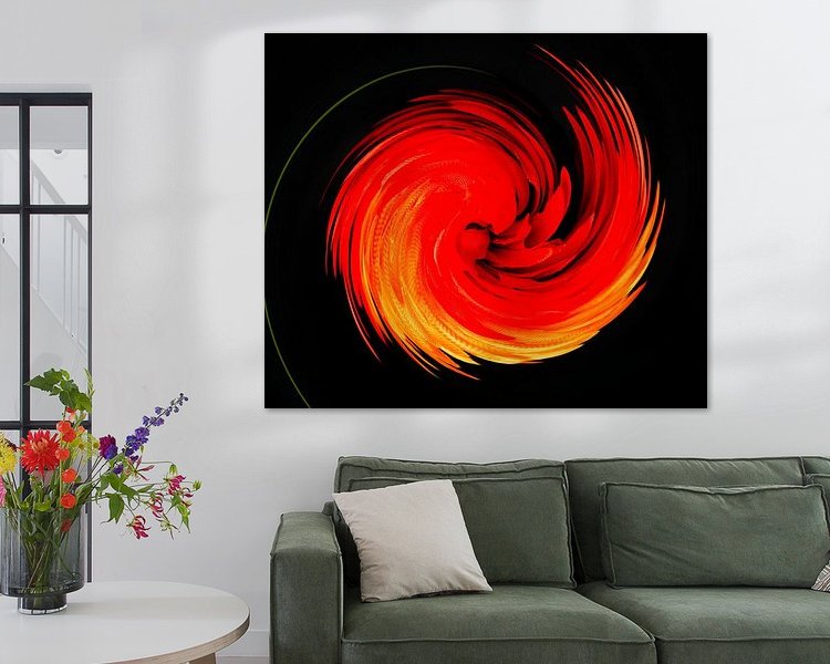 Voorbeeld van het werk in een kamer