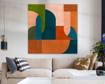 Retro Chic Geometrics Square