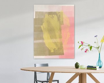 Abstract shapes and lines in pastel colors by Dina Dankers