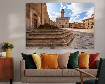 Piazza Grande und Palazzo Comunale von Montepulciano von Stefano Orazzini