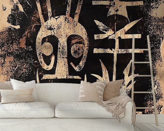 Voorbeeld van het werk in een kamer