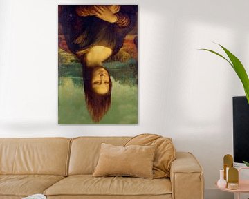 Mona Lisa auf dem Kopf stehend von Antje van Deursen