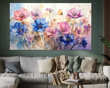 Blütenpoesie in Aquarell