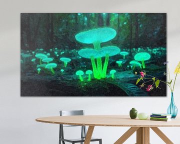 Grünblaue Pilzträume