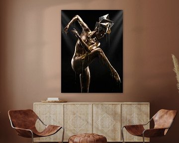 Goldene Spannung von Klaus Tesching - Art-AI