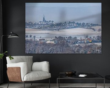 Blick auf Vijlen im Schnee