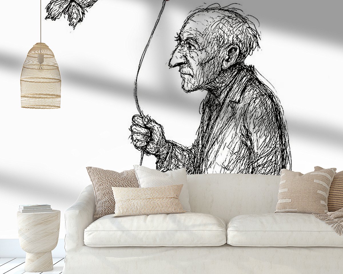 Voorbeeld van het werk in een kamer