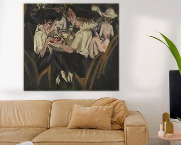 In the café garden, Ernst Ludwig Kirchner