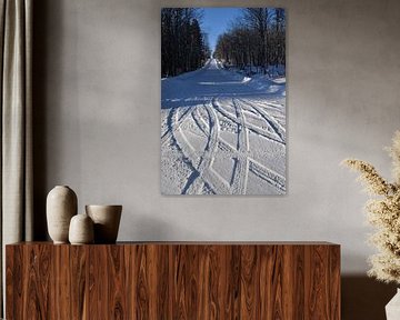 Une route de campagne en hiver sur Claude Laprise