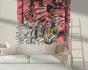 Fernand Léger, Die Stadt, Arbeiter auf der Straße von Dantzig