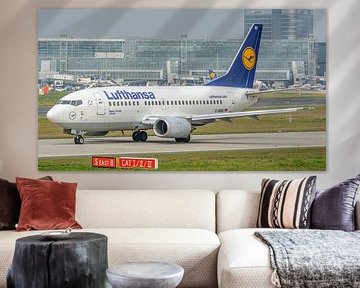 Lufthansa Boeing 737-500 passagiersvliegtuig.