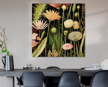 Botanische Kunst mit Blumen