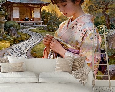 Voorbeeld van het werk in een kamer