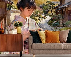 Voorbeeld van het werk in een kamer