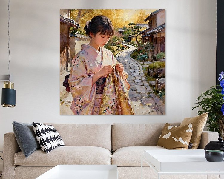 Voorbeeld van het werk in een kamer