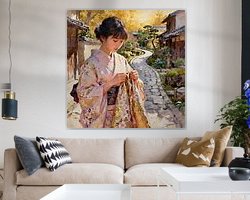 Voorbeeld van het werk in een kamer