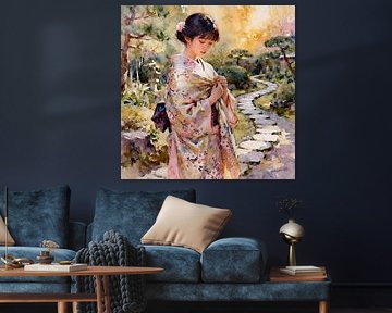 Flowing Kimono, Still Waters von Johannas Art Creations