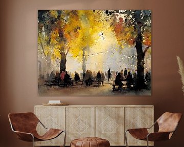 Herbstnachmittag im Biergarten von Vlindertuin-Art