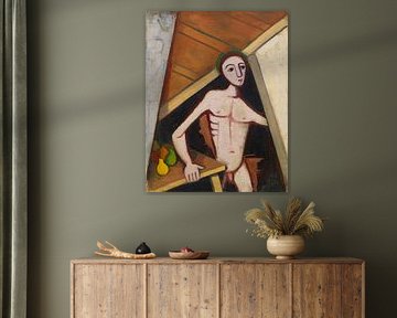 Karl Hofer, Nu avec fruits, nature morte, 1954