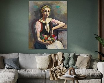 Karl Hofer, Jeune fille en fleur, 1935