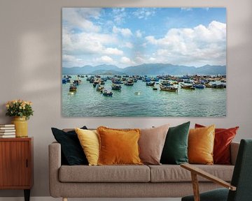 Boats in Nha Trang, Vietnam  by Gijs de Kruijf