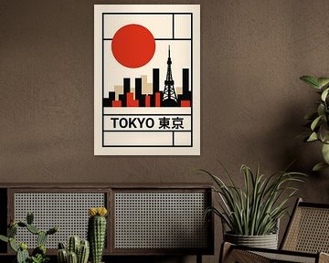 Tokyo Bauhaus Poster – Minimalist City Art by irgian firmansyah