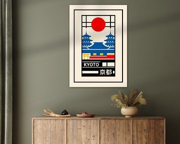 Kyoto Japan Bauhaus Poster – Minimalist Geometric Japanese Art by irgian firmansyah