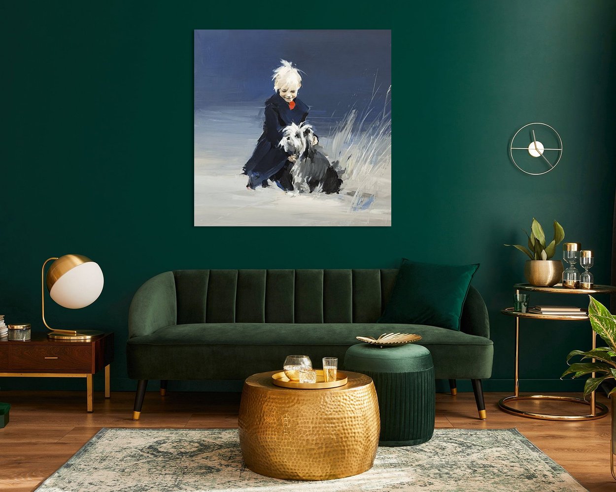 Voorbeeld van het werk in een kamer