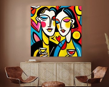 Liebe ist .... Gemeinsames Weintrinken von Karina Brouwer