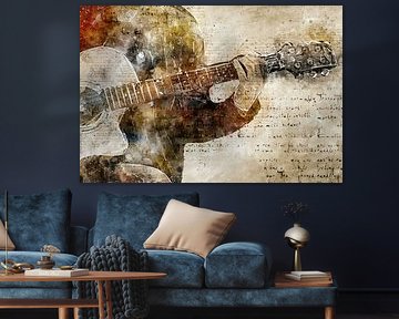 Gitarrist mit akustischer Gitarre