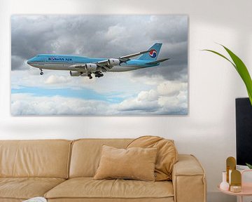 Arrivée du Boeing 747-8 de Korean Air.