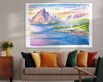 Stille Lofotenlandschaft im sanften Licht des Nordens