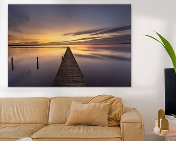 Jetty at Steendam on the Schildmeer during a hushed sunset by KB Design & Photography (Karen Brouwer)