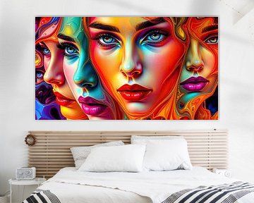 Entre regard et dissolution - reflets fragmentés de l'identité féminine dans une couleur fluide