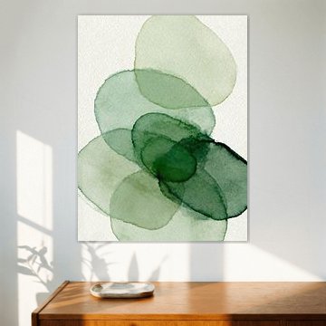 Mosabstracties in Scandinavisch groen